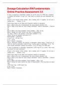 Dosage Calculation RN Fundamentals Online Practice Assessment 3&period;0 