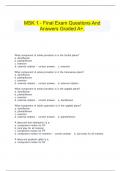  MSK 1 - Final Exam Questions And Answers Graded A&plus;&period;