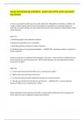 NCLEX PSYCHOSOCIAL INTEGRITY   EXAM 2024 WITH 100&percnt; ACCURATE SOLUTIONS