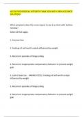 NCLEX PSYCHOSOCIAL INTEGRITY EXAM 2024 WITH 100&percnt; ACCURATE SOLUTIONS