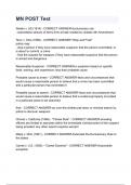 MN POST Test all Questions & answers solved 100&percnt; accurately with Complete Solution Graded A&plus; latest version