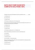 NATE HEAT PUMP KEY QUESTIONS WITH RESPECTIVE ANSWERS