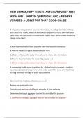 HESI COMMUNITY HEALTH ACTUAL&sol;NEWEST 2024 WITH WELL SORTED QUESTIONS AND ANSWERS &sol;GRADED A&plus;&sol;BEST FOR THAT GOOD GRADE 