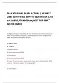 NUR 509 FINAL EXAM ACTUAL &sol; NEWEST 2024 WITH WELL SORTED QUESTIONS AND ANSWERS &sol;GRADED A&plus;&sol;BEST FOR THAT GOOD GRADE 