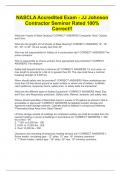 NASCLA Accredited Exam - JJ Johnson Contractor Seminar Rated 100&percnt; Correct&excl;&excl;