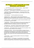 US History 1 CLEP Exam&sol;69 Accurate Questions and Answers