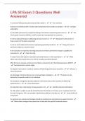 LPA &vert;50 Exam 3 Questions Well Answered&vert;2024