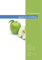 verslag sportvoeding, specialisatie sport
