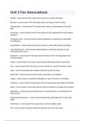 Unit 3 Fan Associations questions and answers