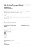 622 Birth to Three and School questions and answers