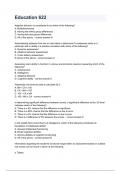 Education 622 questions and answers