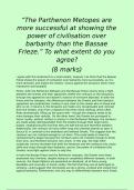 GCSE OCR Classical Civilisation - Myth & Religion 8 marker exemplar