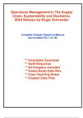 Solutions for Operations Management In The Supply Chain&comma; Sustainability and Resilience&comma; 2024 Release Schroeder &lpar;All Chapters included&rpar;