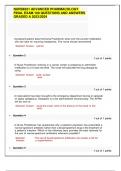 NURS6521 ADVANCED PHARMACOLOGY  FINAL EXAM 100 QUESTIONS AND ANSWERS  GRADED A 2023&sol;2024