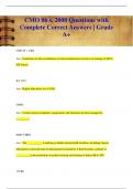 CMO 06 s&period; 2008 Questions with  Complete Correct Answers &vert; Grade  A&plus;