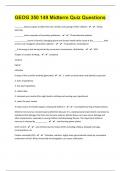 GEOG 350 149 Midterm Quiz Questions And Answers&vert;2024