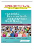 COMPLETE TEST BANK&colon; Foundations for Population Health in Community&sol;Public Health Nursing 5th Edition by Marcia Stanhope PhD RN FAAN &lpar;Author&rpar; Latest Upadate