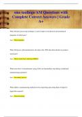 sme toolingu AM Questions with  Complete Correct Answers &vert; Grade  A&plus;