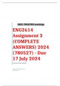 Exam &lpar;elaborations&rpar; ENG2614 Assignment 3 &lpar;COMPLETE ANSWERS&rpar; 2024 &lpar;780527&rpar; - Due 17 July 2024  &bull;&Tab;Course &bull;&Tab;Applied English Literature for Intermediate Phase &lpar;ENG2614&rpar; &bull;&Tab;Institution &bull;&Tab;University Of South Africa &lpar;Unisa&rpar; &bull;&Tab;Book &bull;&Tab;Literature for English Interme