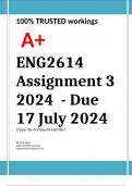 Exam &lpar;elaborations&rpar; ENG2614 Assignment 3 &lpar;COMPLETE ANSWERS&rpar; 2024 &lpar;780527&rpar; - Due 17 July 2024  &bull;&Tab;Course &bull;&Tab;Applied English Literature for Intermediate Phase &lpar;ENG2614&rpar; &bull;&Tab;Institution &bull;&Tab;University Of South Africa &lpar;Unisa&rpar; &bull;&Tab;Book &bull;&Tab;Literature for English Interme