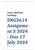Exam &lpar;elaborations&rpar; ENG2614 Assignment 3 &lpar;COMPLETE ANSWERS&rpar; 2024 &lpar; - Due 17 July 2024  &bull;&Tab;Course &bull;&Tab;Applied English Literature for Intermediate Phase &lpar;ENG2614&rpar; &bull;&Tab;Institution &bull;&Tab;University Of South Africa &lpar;Unisa&rpar; &bull;&Tab;Book &bull;&Tab;Literature for English Intermediate T