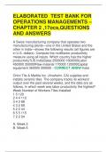 ELABORATED TEST BANK FOR  OPERATIONS MANAGEMENTS &ndash; CHAPTER 2 &comma;17ocs&comma;QUESTIONS  AND ANSWERS