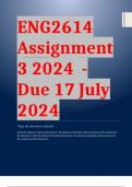 Exam &lpar;elaborations&rpar; ENG2614 Assignment 3 &lpar;COMPLETE ANSWERS&rpar; 2024 &lpar; - Due 17 July 2024  &bull;&Tab;Course &bull;&Tab;Applied English Literature for Intermediate Phase &lpar;ENG2614&rpar; &bull;&Tab;Institution &bull;&Tab;University Of South Africa &lpar;Unisa&rpar; &bull;&Tab;Book &bull;&Tab;Literature for English Intermediate T