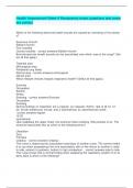 Health Assessment Week 4 Respiratory exam questions and answers correct 