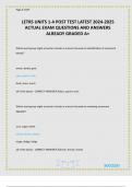 LETRS UNITS 1-4 POST TEST LATEST 2024-2025 ACTUAL EXAM QUESTIONS AND ANSWERS ALREADY GRADED A&plus;