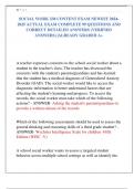 SOCIAL WORK 238 CONTENT EXAM NEWEST 2024- 2025 ACTUAL EXAM COMPLETE 99 QUESTIONS AND  CORRECT DETAILED ANSWERS &lpar;VERIFIED  ANSWERS&rpar; &vert;ALREADY GRADED A&plus;