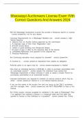   Mississippi Auctioneers License Exam With Correct Questions And Answers 2024