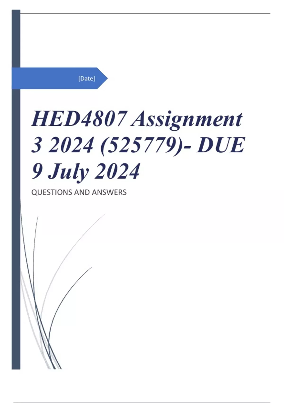 HED4807 Assignment 3 2024 (525779)- DUE 9 July 2024 - HED4807 (HED4807 ...