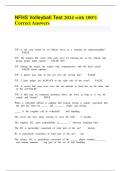 NFHS Volleyball Test 2024 with 100&percnt; Correct Answers