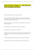 Exam Review Chapter 11- Hair Removal with complete solutions