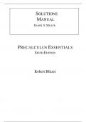 Solutions Manual for Precalculus Essentials 6th Edition By Robert Blitzer &lpar;All Chapters 100&percnt; Original Verified&comma; A&plus; Grade&rpar;