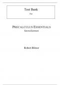 Test Bank for Precalculus Essentials 6th Edition By Robert Blitzer &lpar;All Chapters 100&percnt; Original Verified&comma; A&plus; Grade&rpar;