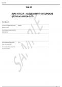  LICENSE INSTRUCTOR &sol; LICSENSE EXAMINER WITH 100&percnt; COMPREHESIVE QUESTIONS AND ANSWERS A&plus; GRADED