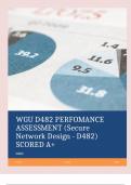 WGU D482 PERFOMANCE ASSESSMENT &lpar;SECURE NETWORK DESIGN - D482&rpar; SCORED A&plus;