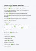 study guide human evolution &lpar;ANSWERS&rpar; 2024 - DISTINCTION GUARANTEED &sol; Complete Verified Latest Version