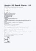 Chemistry 220 - Exam 2 - Chapters 4&comma;5&comma;6 &lpar;ANSWERS&rpar; 2024 - DISTINCTION GUARANTEED &sol; Complete Verified Latest Version