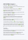 EHR &lpar;SCMO&rpar; Chapter 2 &lpar;ANSWERS&rpar; 2024 - DISTINCTION GUARANTEED &sol; Complete Verified Latest Version