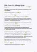EHR Chap&period; 3 & 4 Study Guide &lpar;ANSWERS&rpar; 2024 - DISTINCTION GUARANTEED &sol; Complete Verified Latest Version