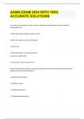AAMA EXAM 2024 WITH 100&percnt; ACCURATE SOLUTIONS