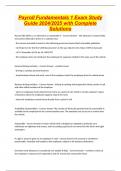 Payroll Fundamentals 1 Exam Study Guide 2024&sol;2025 with Complete Solutions