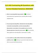 CLC-222 Contracting 80 Questions with Correct Detailed Solutions 2024&sol;2025