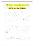 ATI &ndash; Cardiovascular Questions with Correct Answers 2025&sol;2026 &ndash; Complete Nursing Study and Exam Guide
