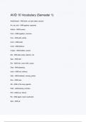 AVID 10 Vocabulary &lpar;Semester 1&rpar; &lpar;ANSWERS&rpar; 2024 - DISTINCTION GUARANTEED &sol; Complete Verified Latest Version