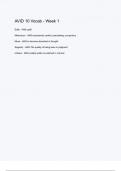 AVID 10 Vocab - Week 1 &lpar;ANSWERS&rpar; 2024 - DISTINCTION GUARANTEED &sol; Complete Verified Latest Version