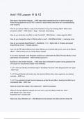 Avid 110 Lesson 11 & 12 &lpar;ANSWERS&rpar; 2024 - DISTINCTION GUARANTEED &sol; Complete Verified Latest Version