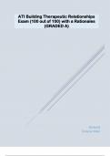ATI Building Therapeutic Relationships Exam &lpar;100 out of 100&rpar; with a Rationales &lpar;GRADED A&rpar;
